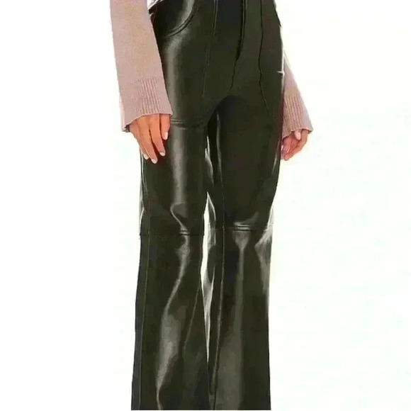 NEW BLANK NYC Vegan Leather Hi Rise Cropped Pant The Baxter MSRP: $98.00 - Picture 4 of 10